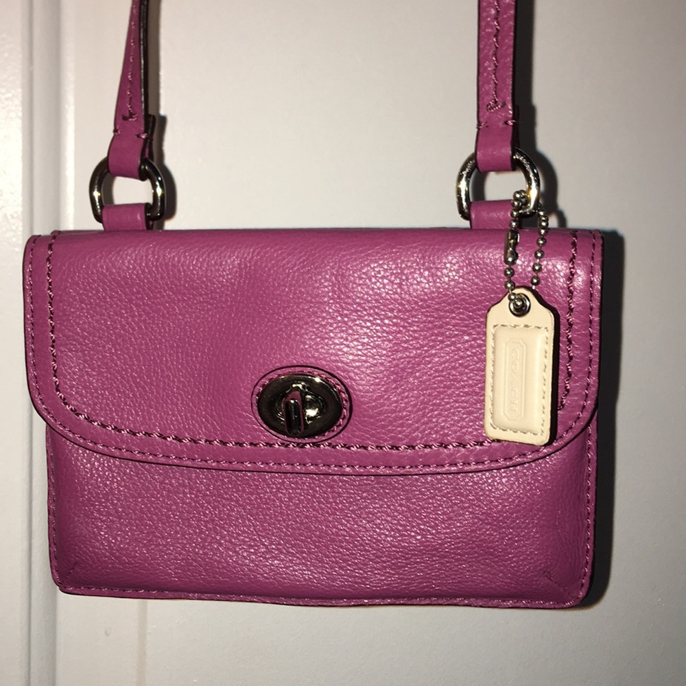 purple coach cross body bag
